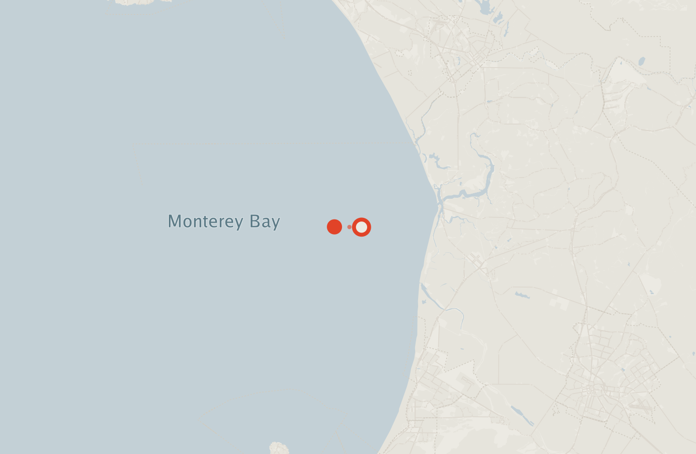 Activity map — real sighting points on an OpenStreetMap basemap