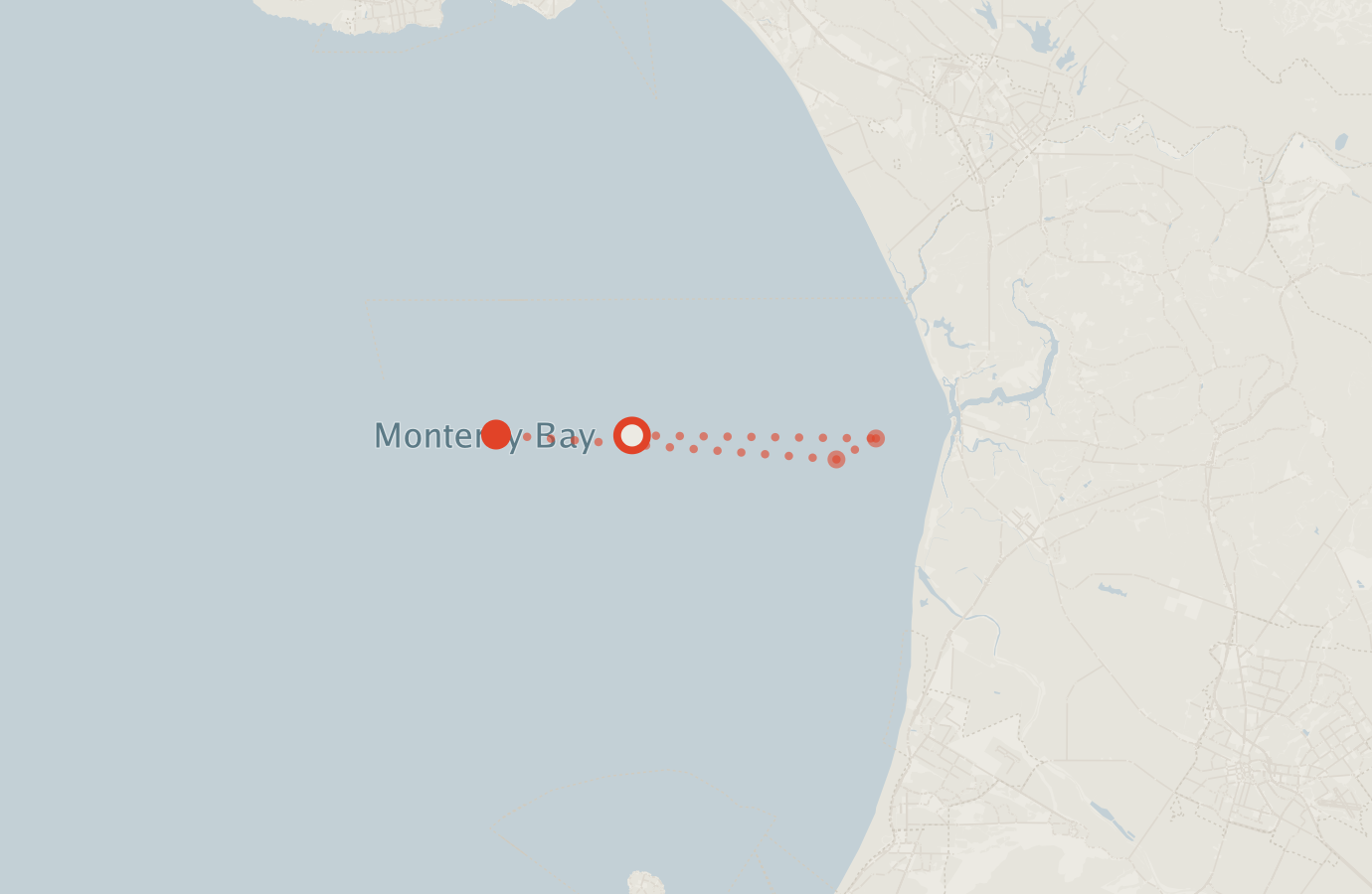 Activity map — real sighting points on an OpenStreetMap basemap