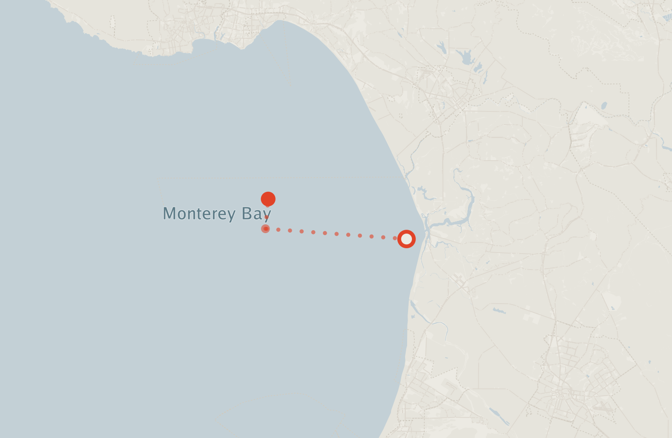 Activity map — real sighting points on an OpenStreetMap basemap
