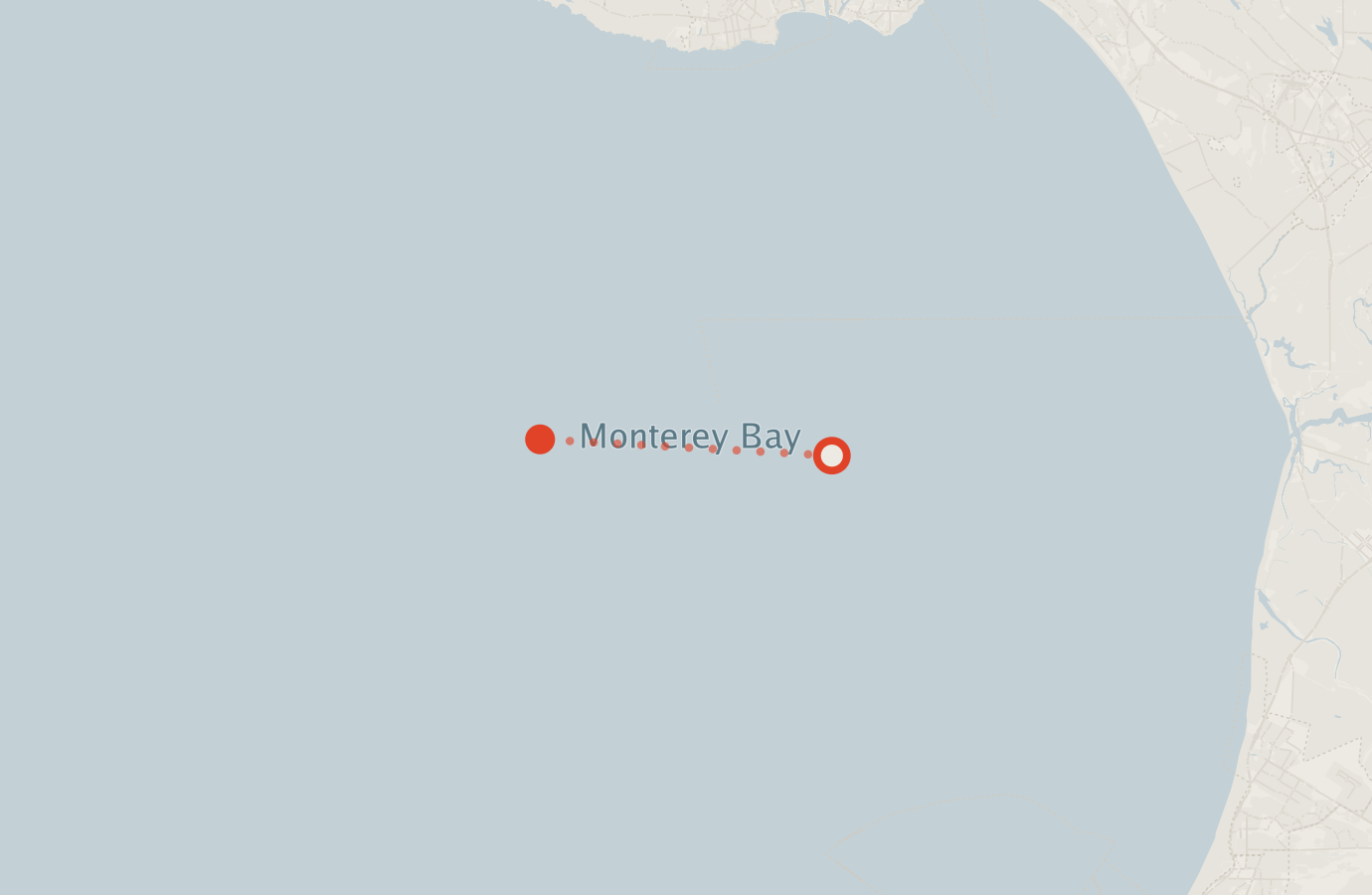 Activity map — real sighting points on an OpenStreetMap basemap
