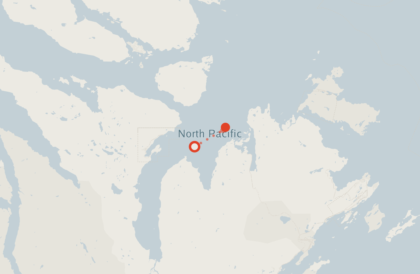 Activity map — real sighting points on an OpenStreetMap basemap