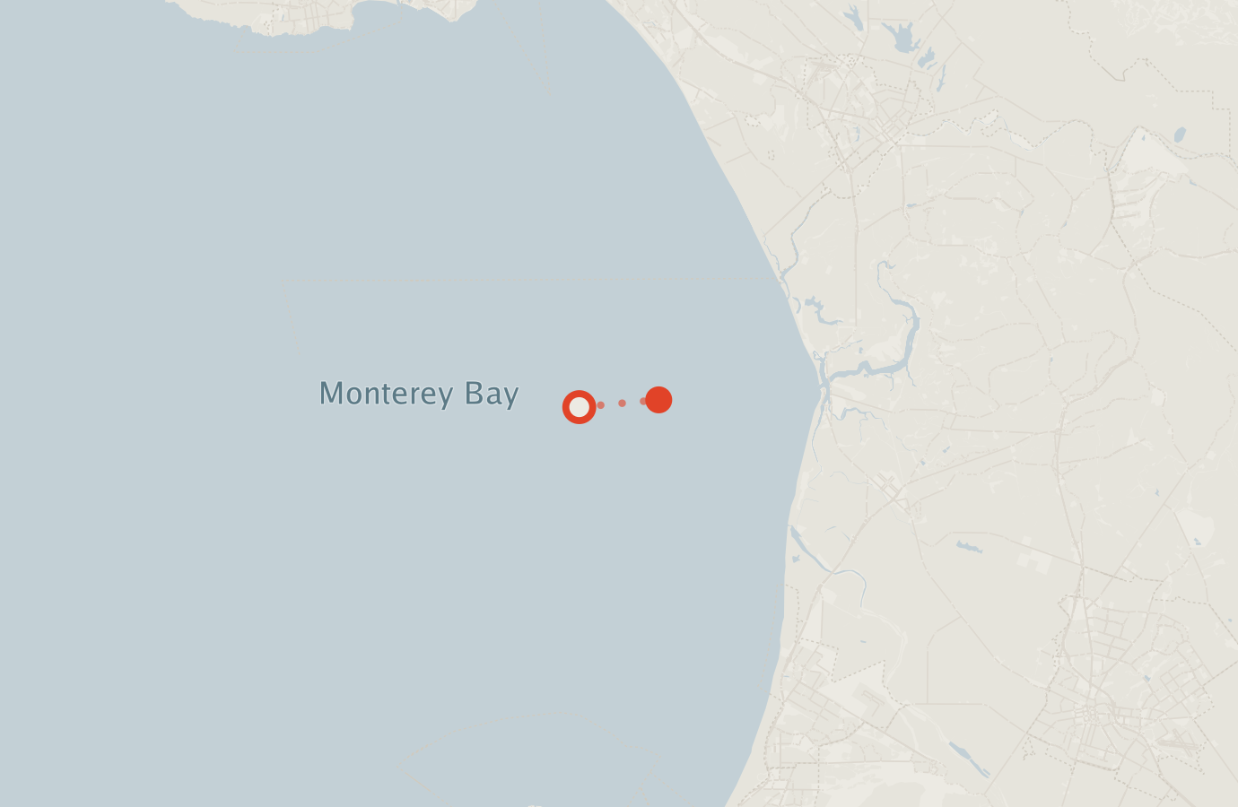 Activity map — real sighting points on an OpenStreetMap basemap