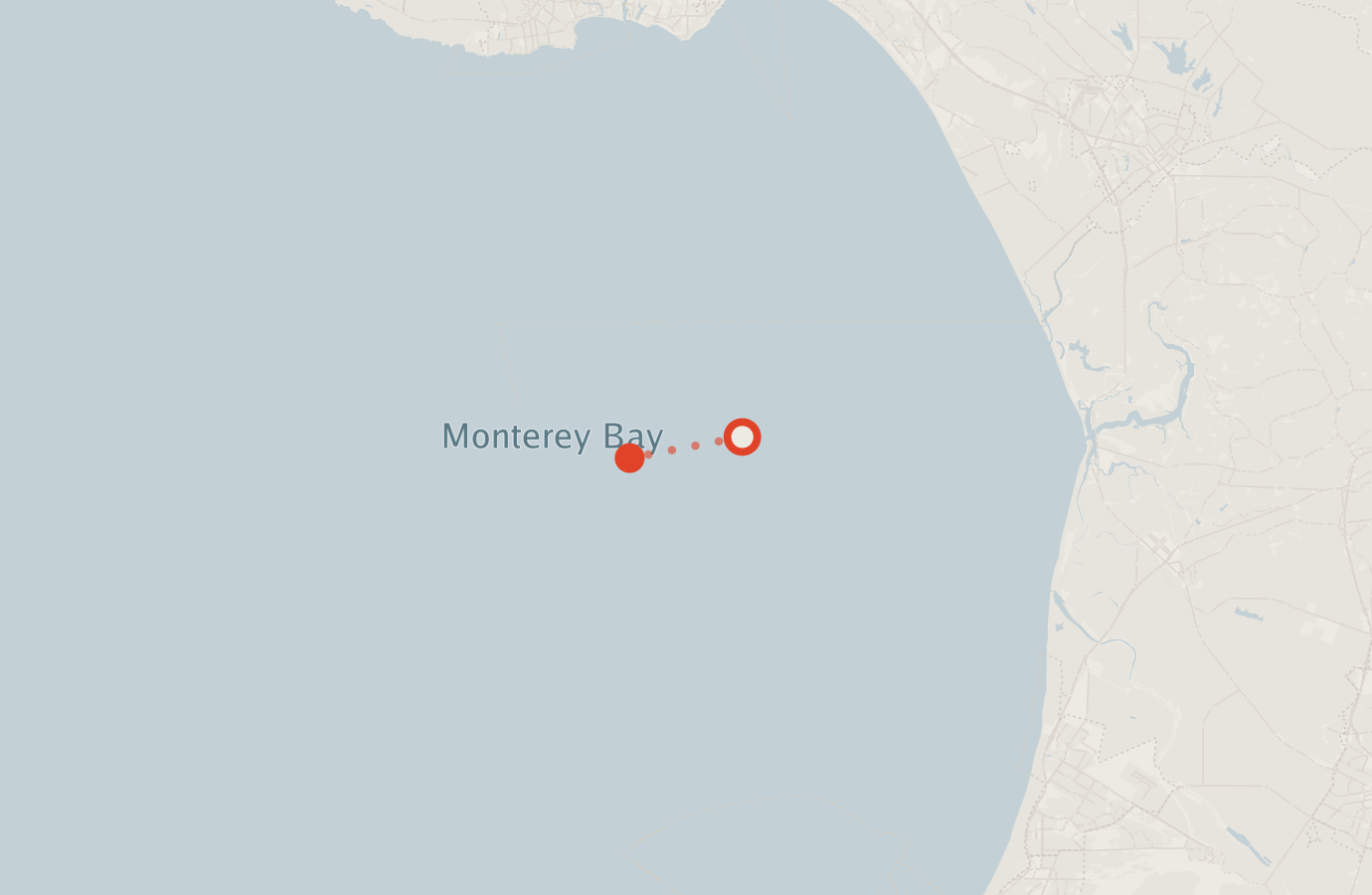 Activity map — real sighting points on an OpenStreetMap basemap