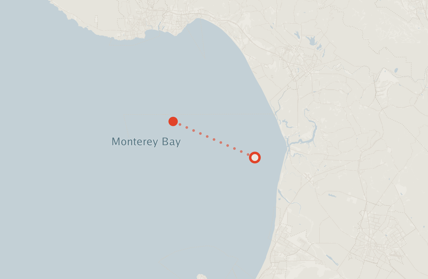 Activity map — real sighting points on an OpenStreetMap basemap