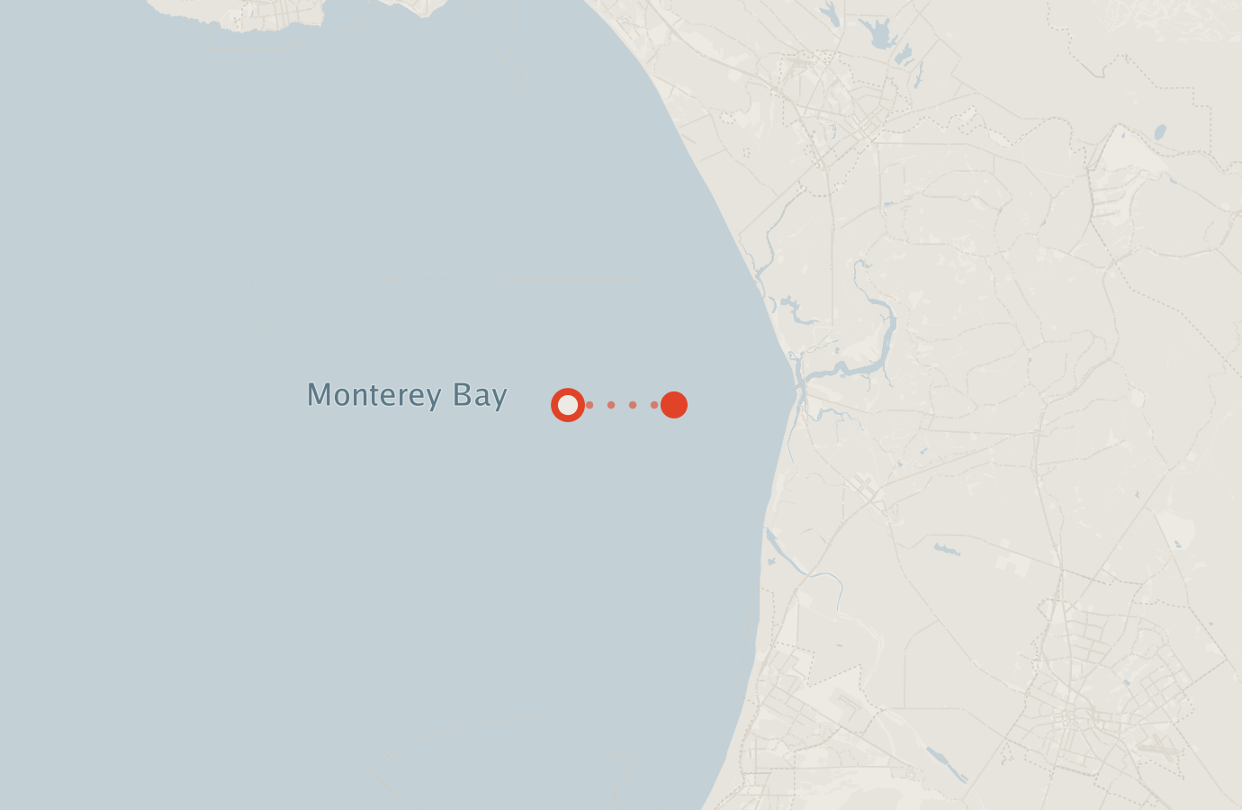Activity map — real sighting points on an OpenStreetMap basemap