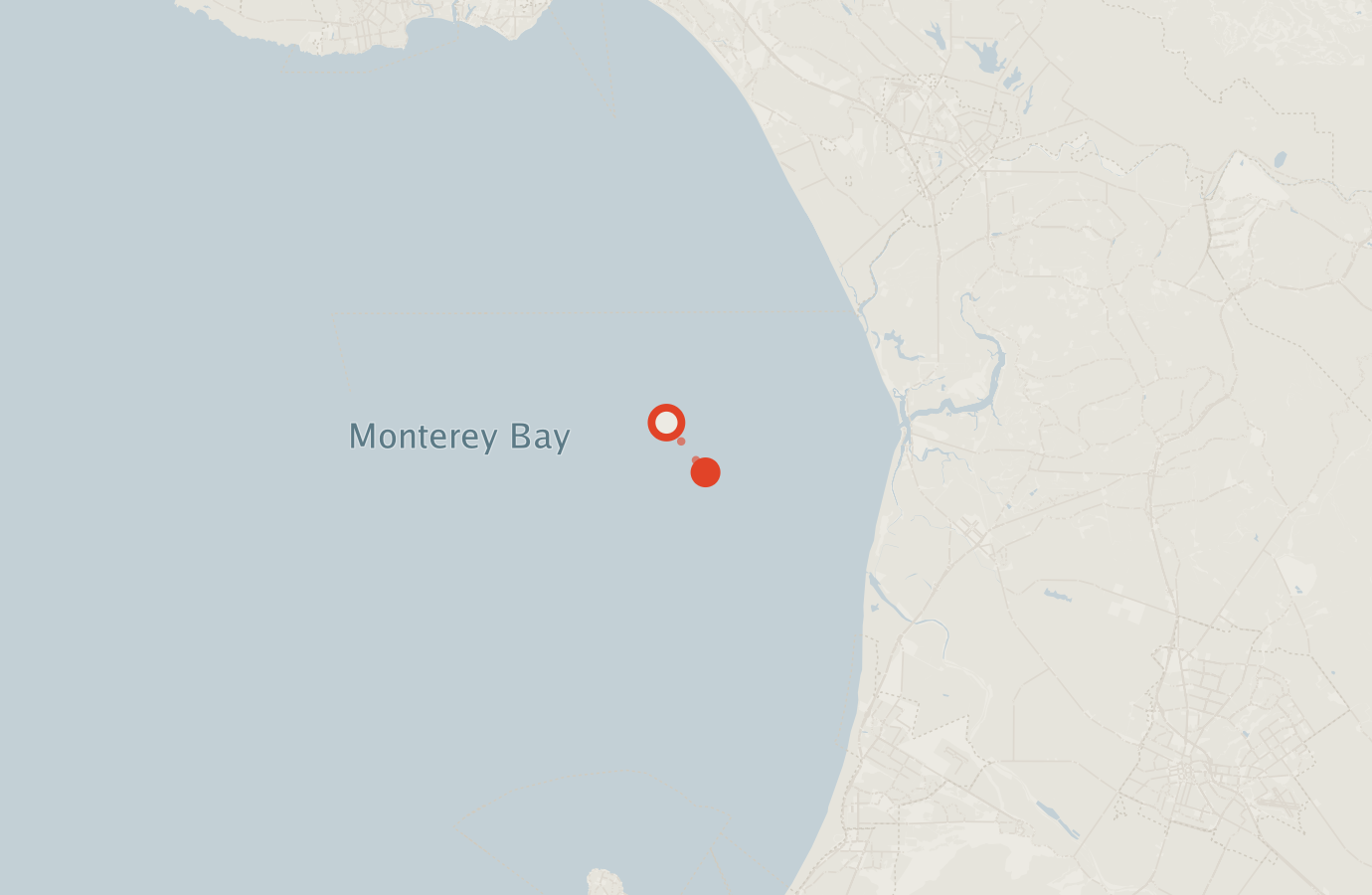 Activity map — real sighting points on an OpenStreetMap basemap