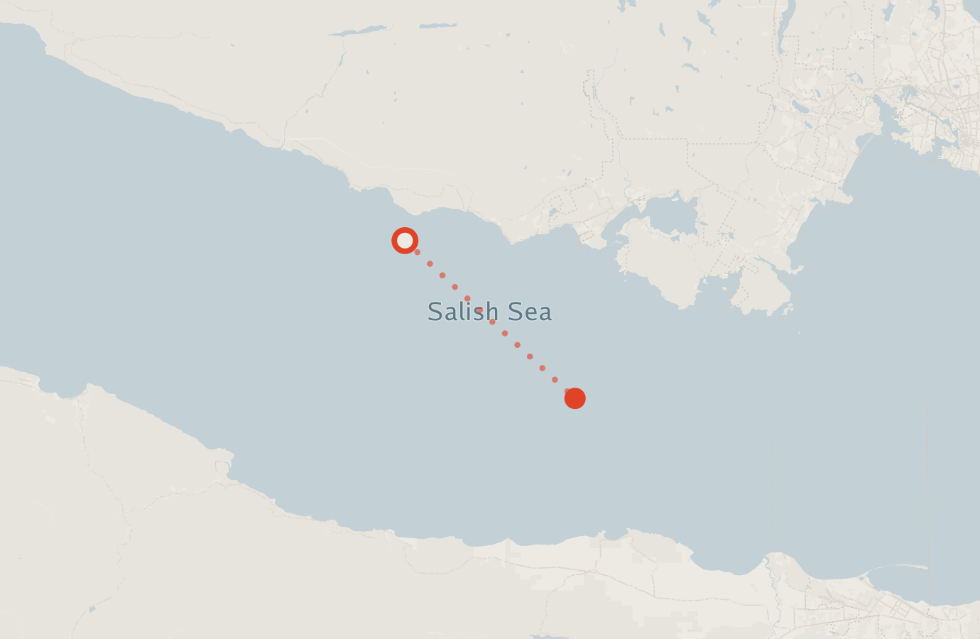 Activity map — real sighting points on an OpenStreetMap basemap