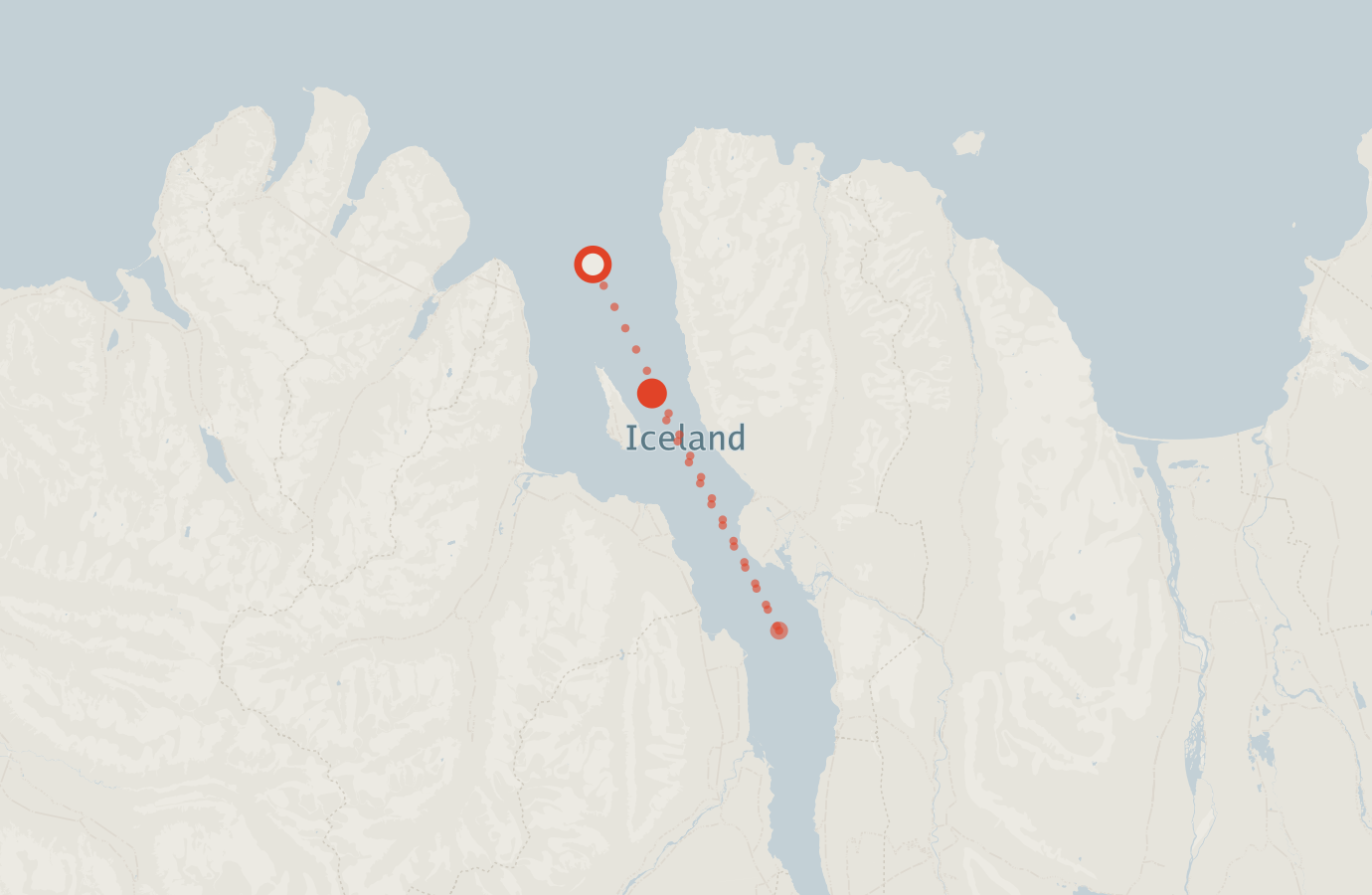 Activity map — real sighting points on an OpenStreetMap basemap